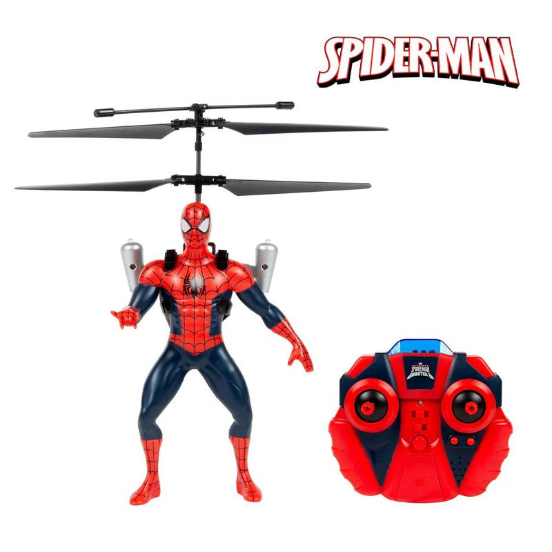 Marvel Spider-Man RC Helicopter: Licensed, LED Lights, Stable Control, Gift for Kids 6+