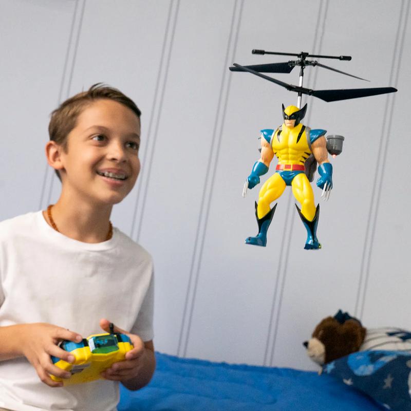 Marvel Spider-Man RC Helicopter: Licensed, LED Lights, Stable Control, Gift for Kids 6+