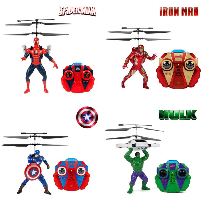 Marvel Spider-Man RC Helicopter: Licensed, LED Lights, Stable Control, Gift for Kids 6+